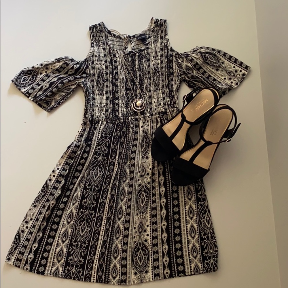 Open shoulder dress